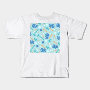 Young Engineer Pastel Pattern Kids T-Shirt